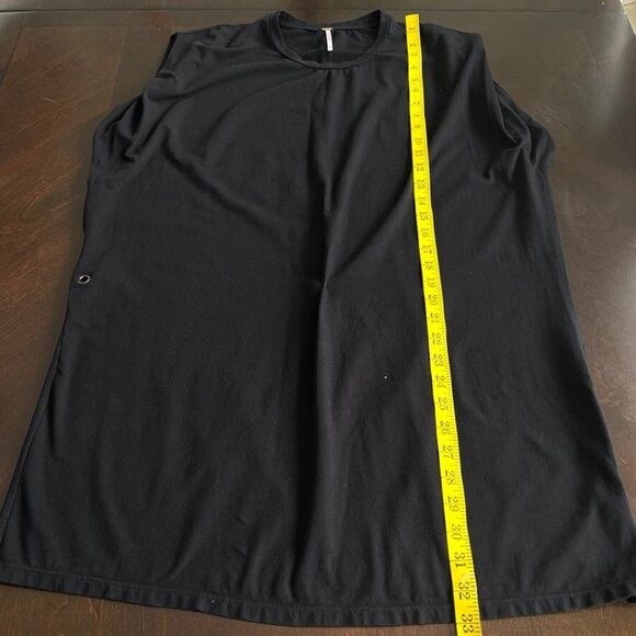 Free People Women Shift Black Mini Dress Oversized XS Minimalist Woven Stretch - Picture 6 of 8